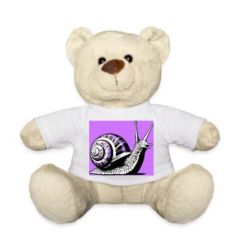 Snail - Teddy Bear - white - Front