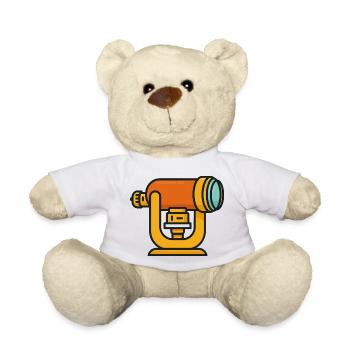 Orange Teleskop Cartoon - Teddy - Weiß - Vorne