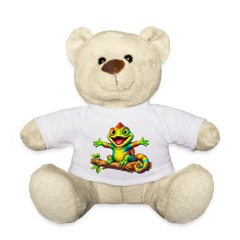 Lustiges Chamäleon - Teddy - Weiß - Vorne