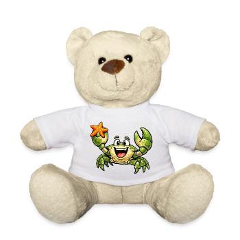 Krebs mit Seestern - Teddy - Weiß - Vorne