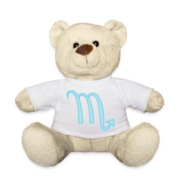 Skorpion-Sternzeichen Pastellblau - Teddy - Weiß - Vorne