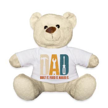  Gebaut, Es Repariert, Es Hat Den Nagel Auf Den - Teddy - Weiß - Vorne