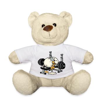 Egg Bodybuilder | Humor-Bodybuilding - Teddy - Weiß - Vorne
