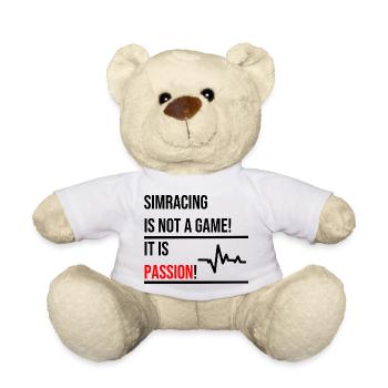 Simracing is not a Game - Teddy Bear - white - Front