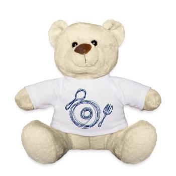 Creative cutlery design - Teddy Bear - white - Front