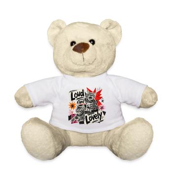 Naughty & Loud Bengal Cat - Teddy Bear - white - Front