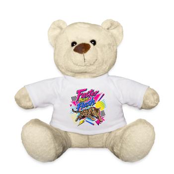 Retro 90s Bengal Cat Sprint - Teddy Bear - white - Front