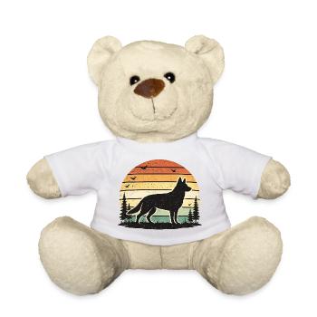 L’appel de Wolf dans le coucher de soleil rétro - Nounours - blanc - Devant