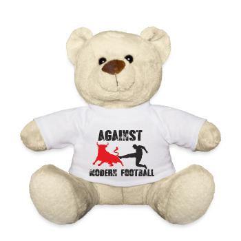 Against Modern Football Fussball Ultras - Teddy - Weiß - Vorne