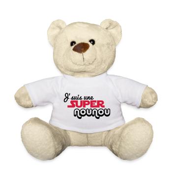I'm a super nanny - Teddy Bear - white - Front
