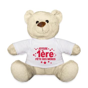 joyeuse première fête des mères - Nounours - blanc - Devant