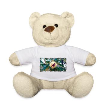 Chestnut in pointed leaf design - Teddy Bear - white - Front