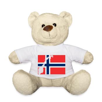 Norges Flagg - Teddy - Weiß - Vorne