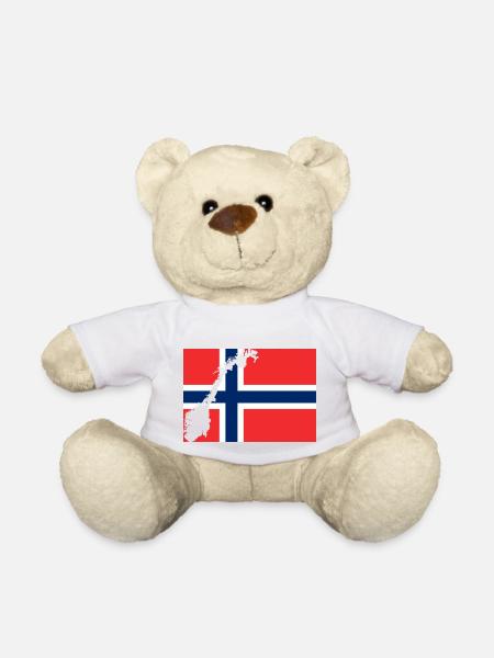 Norges Flagg - Teddy - Weiß