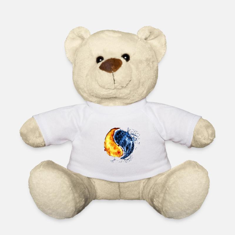 Ying Yang Simbol - Teddy - Weiß