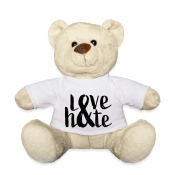 Liebe und Hass Typografie - Teddy - Weiß - Vorne