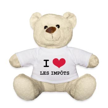 I Love les impôts - Nounours - blanc - Devant