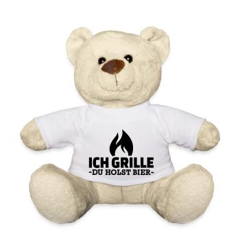 Ich grille du holst Bier - Teddy - Weiß - Vorne