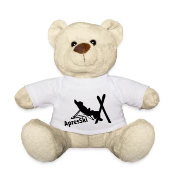 Ski, ski, skiing, après ski, freeski, freeskiing - Nounours - blanc - Devant