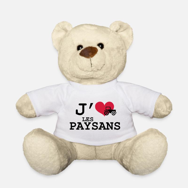 J'aime les Paysans - Nounours - blanc