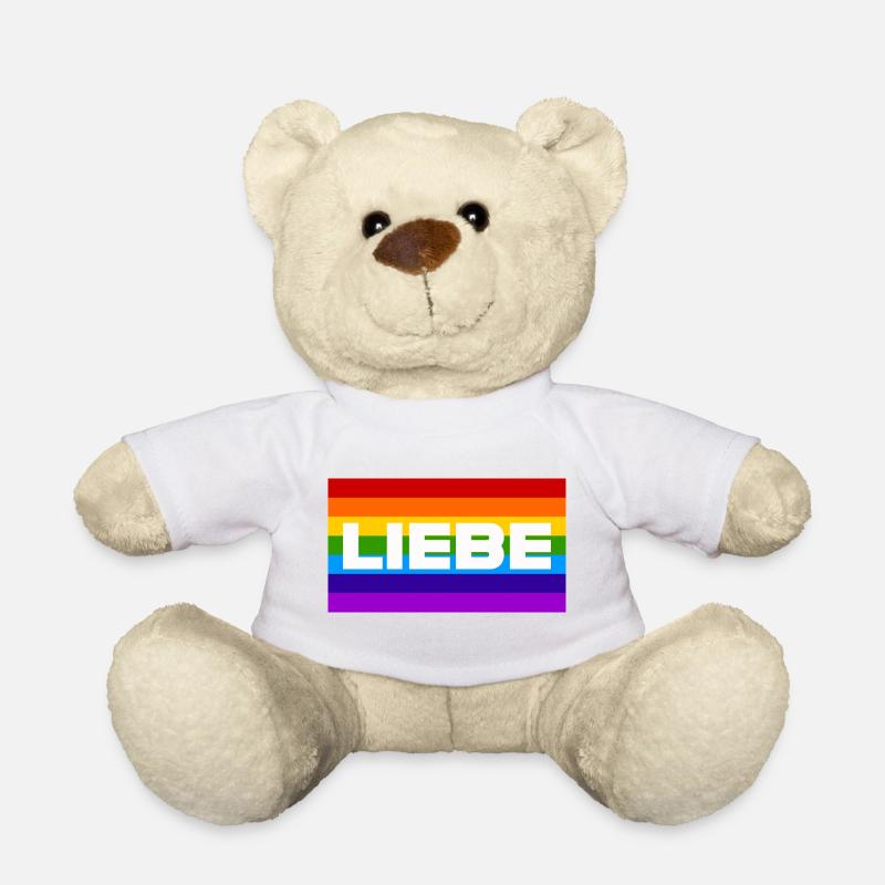 Liebe - Teddy - Weiß