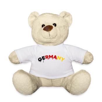 Germany I Deutschland Design Schwarz Rot Gold - Teddy - Weiß - Vorne