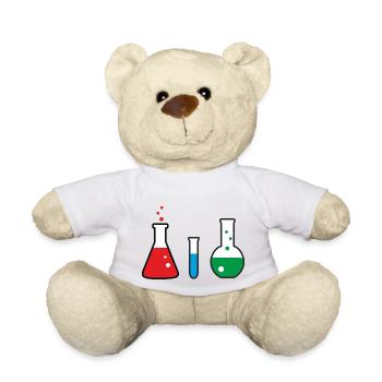 Reagenzgläser, Chemie,Wissenschaft - Teddy - Weiß - Vorne