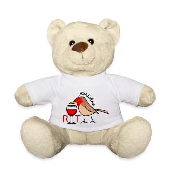 Rotkehlchen mit Rotwein (a) - Teddy - Weiß - Vorne