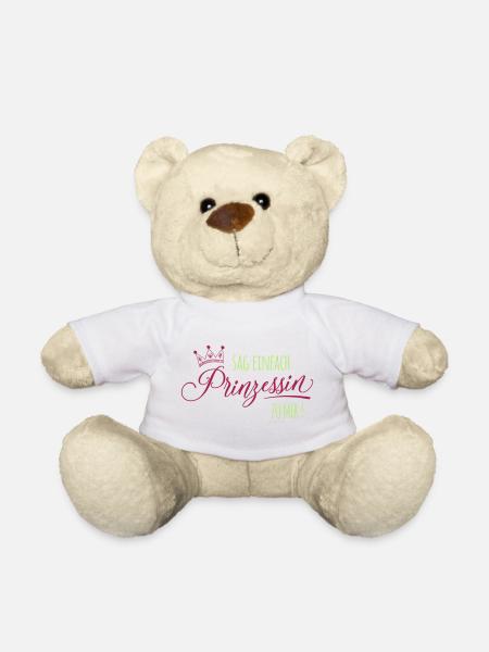prinzessin spruch krone - Teddy - Weiß
