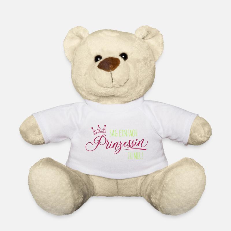 prinzessin spruch krone - Teddy - Weiß