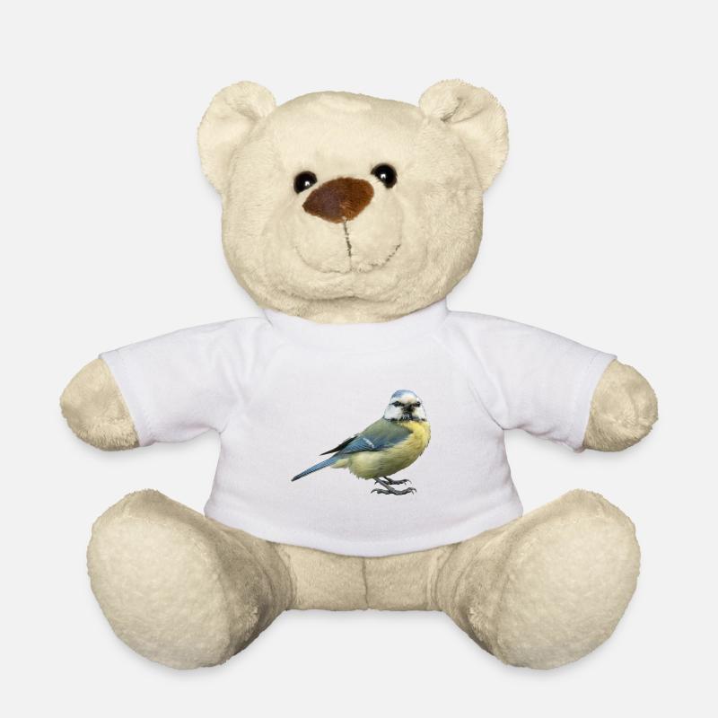 Vogel Blaumeise - Teddy - Weiß