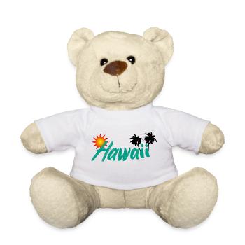 Hawaï soleil rêve vacances palmiers - Nounours - blanc - Devant
