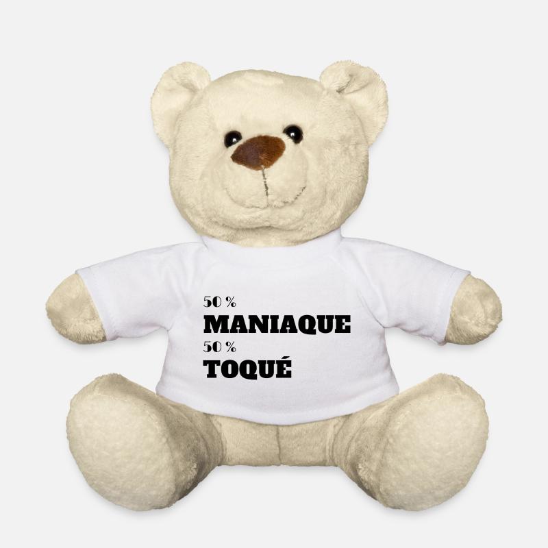 50% Maniaque 50% Toqués - Nounours - blanc
