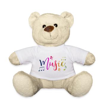 Colorful Design and Vibrant Music - Teddy Bear - white - Front