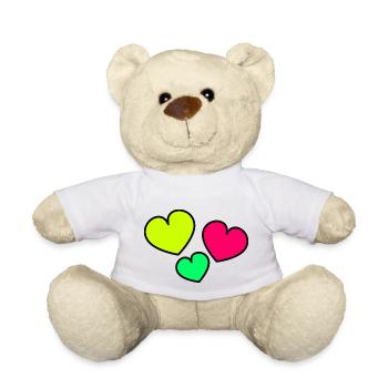 ICH LIEBE DICH. ICH LIEBE DICH. LIEBE. LIEBE. HERZ. - Teddy - Weiß - Vorne