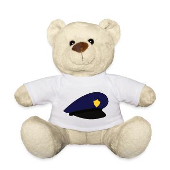 Chapeau de police chapeau de police - Nounours - blanc - Devant