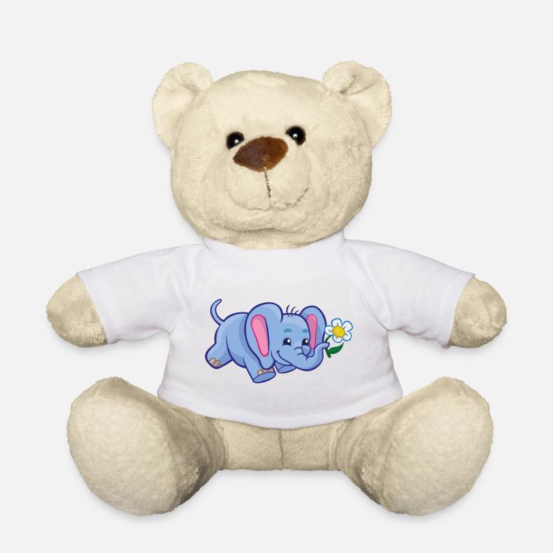 Elefant - Teddy - Weiß