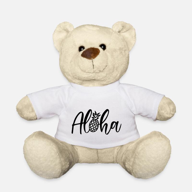 Aloha Ananas Tropical Paradise - Teddy - Weiß