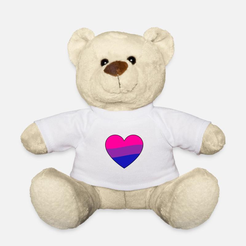Fierté bisexuelle - Nounours - blanc