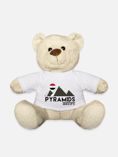 Pyramides, pyramides du Caire, pyramides égyptiennes, Egypte - Nounours - blanc