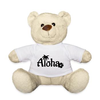 Aloha Beach Tropical Paradise Motto - Teddy - Weiß - Vorne