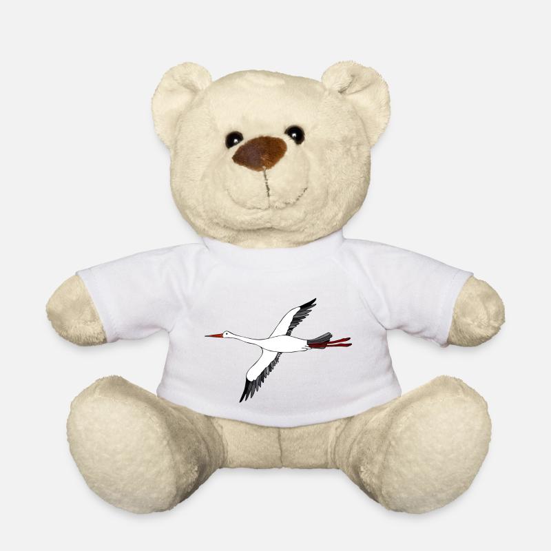 Cigogne - Nounours - blanc