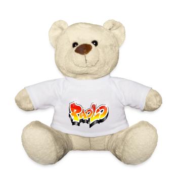 Graffiti name custom Paolo - Teddy Bear - white - Front