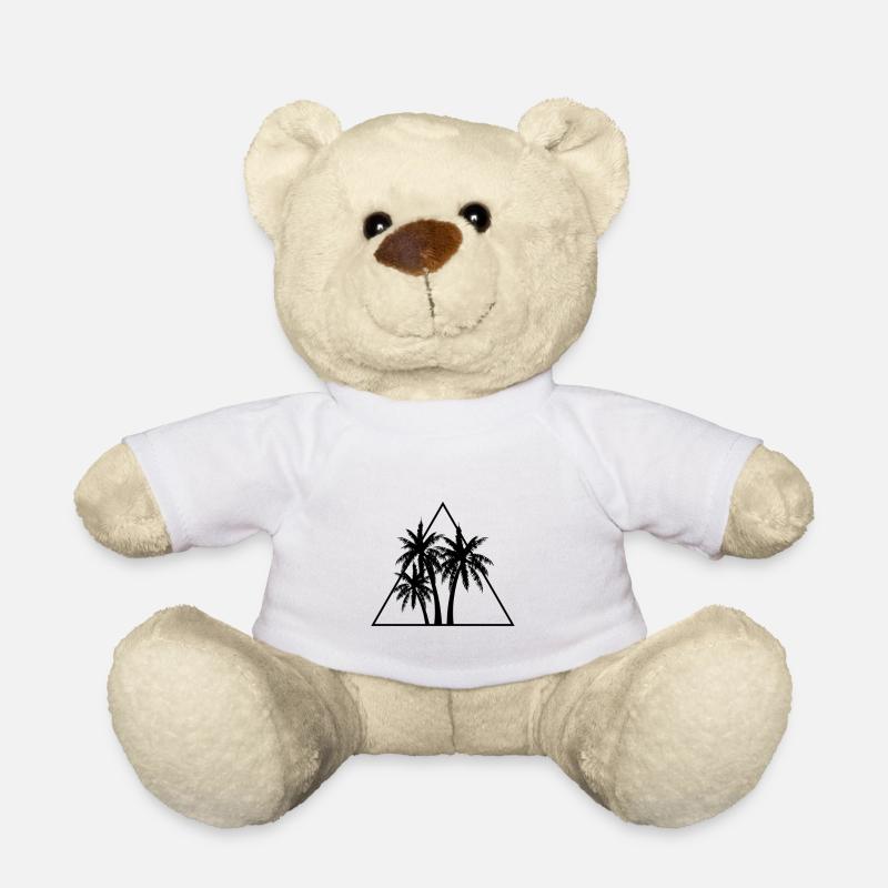 Palmen im Dreieck - Teddy - Weiß