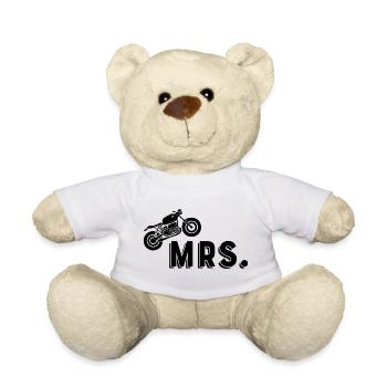Frauen die Motorrad fahren - Teddy - Weiß - Vorne