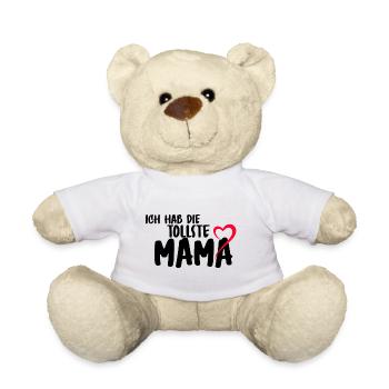 Muttertag Mom beste Mutter Mama Mutti Liebe - Teddy - Weiß - Vorne