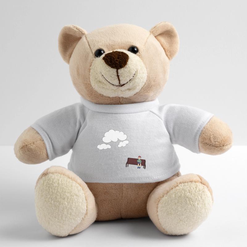 Musing auf einer Bank Teddy