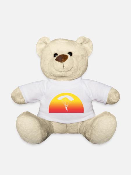 Saut en parachute aventureux au coucher du soleil - Nounours - blanc