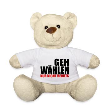 GEH WÄHLEN - Teddy - Weiß - Vorne