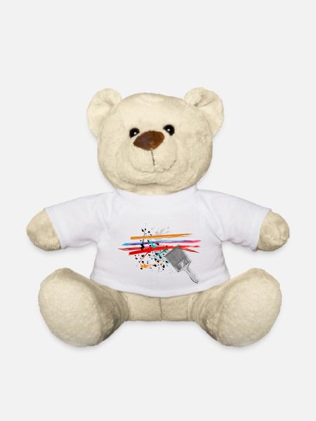 Brosses de couleur Peinture Peinture Taches - Nounours - blanc